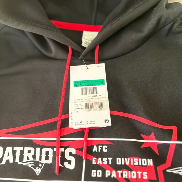 New England Patriots Nike Color Block Fleece Performance Hoodie - NWT - Picture 4 of 7